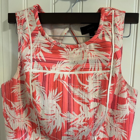 J Crew Jacquard palm print dress with amazing back - Picture 3 of 9
